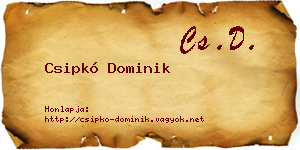 Csipkó Dominik névjegykártya