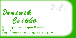 dominik csipko business card